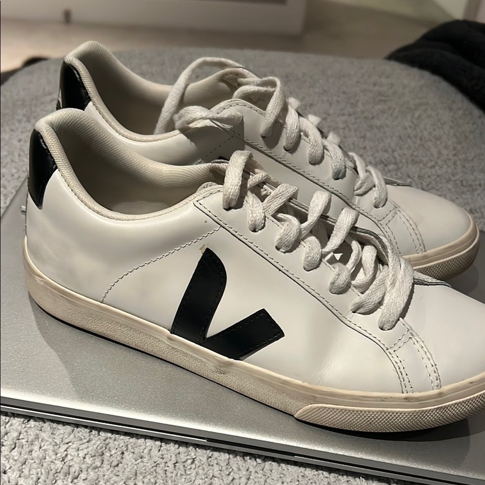Veja Campo White and Black Sneakers